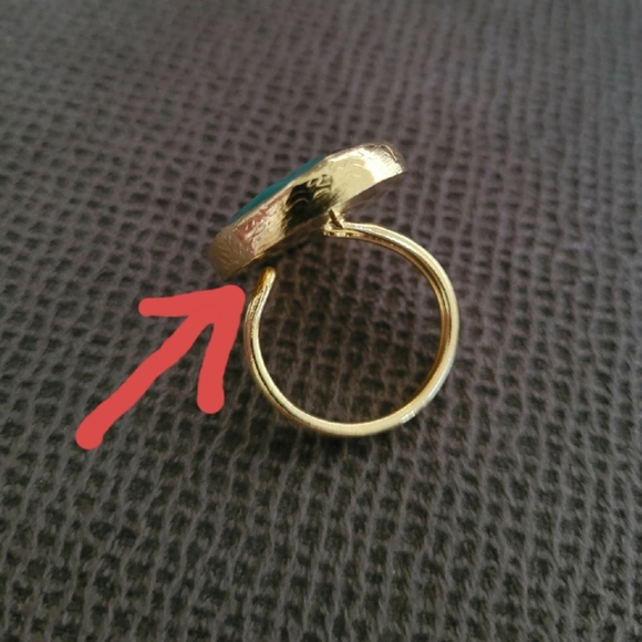 Zeyzey Faceted Green💚 Agate Statement Ring💍 - Picture 15 of 16